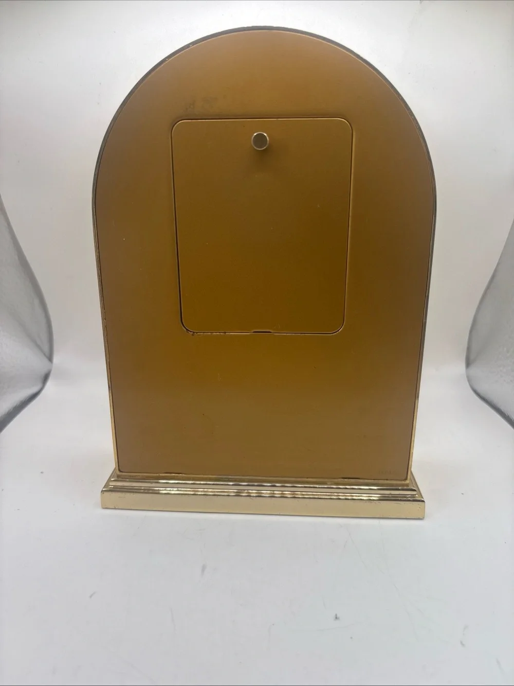 Vintage Howard Miller Quartz Clock Brass Finish Mantle Table Desk - Tested
